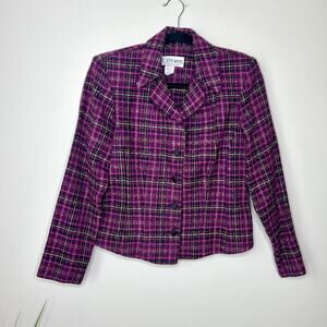 Vintage‎ J. Stevens Tweed Academia Preppy Aesthetic Schoolgirl Plaid Size 8